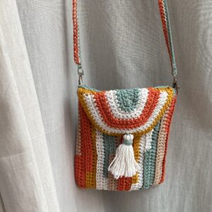 Bandolera tejida a mano estilo boho